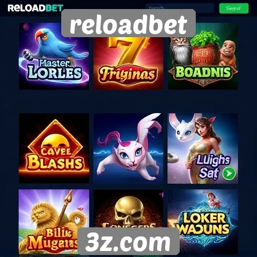 Exploração de jogos populares disponíveis no reloadbet